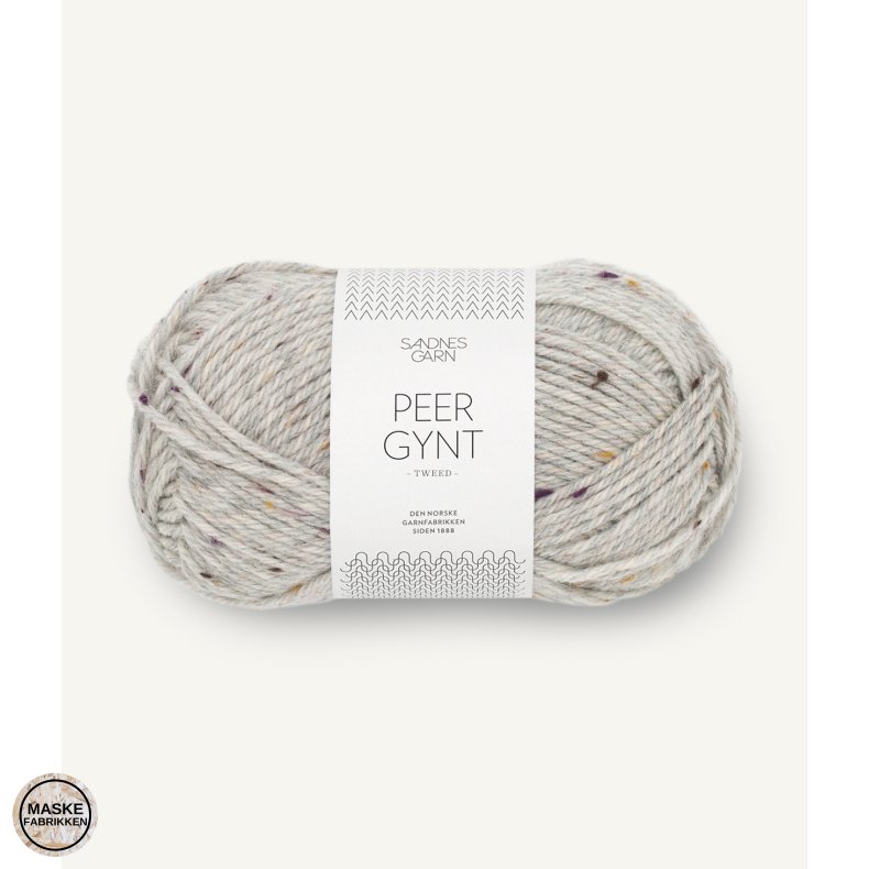 Sandnes Garn - Peer Gynt Tweed 1035 Lys Gr&aring;melert L&oslash;vfall Tweed