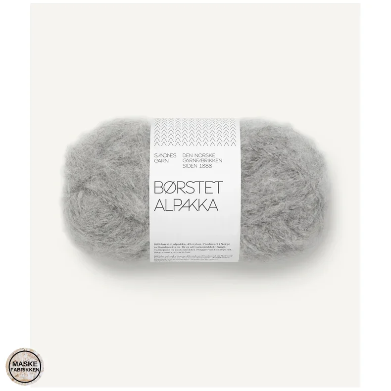 Sandnes Garn - B�rstet Alpakka 1042 Grey Melange