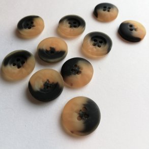 Mat hornlook knap 15 mm - 4 huller