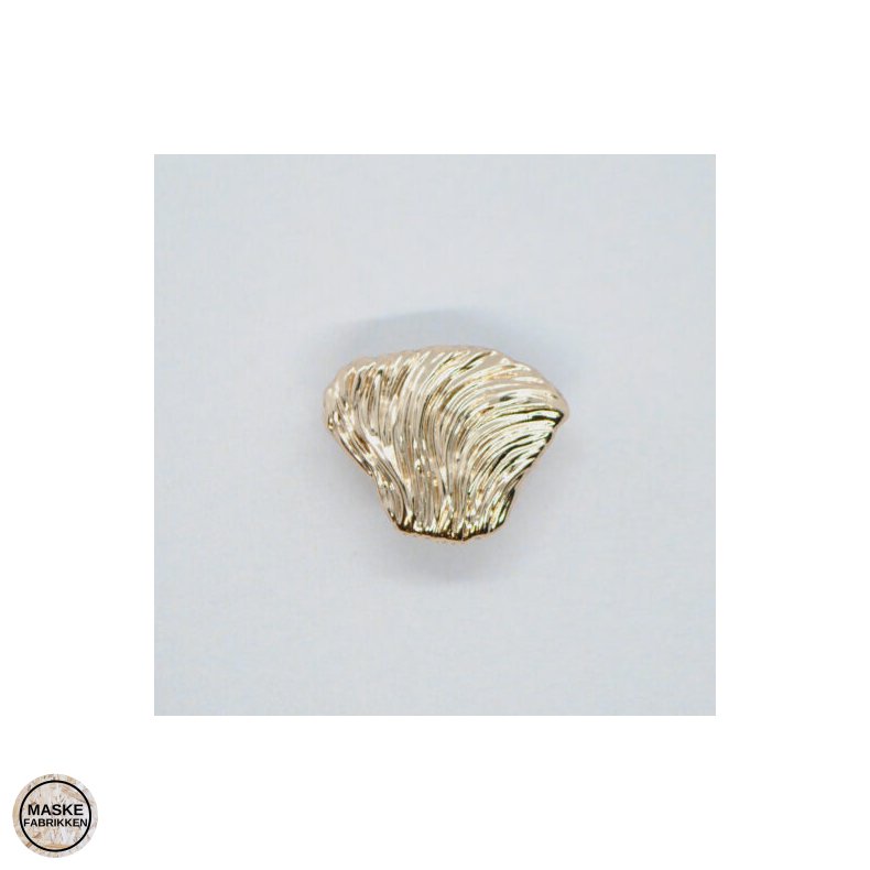 Metalknap med je, guld, 20 mm