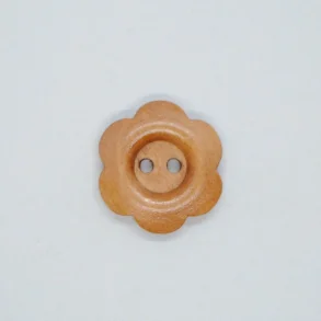 Blomster knap, 2-huls - tr�