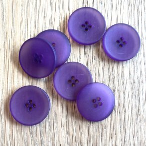 Lilla mat knap, 4-huls, 20 mm