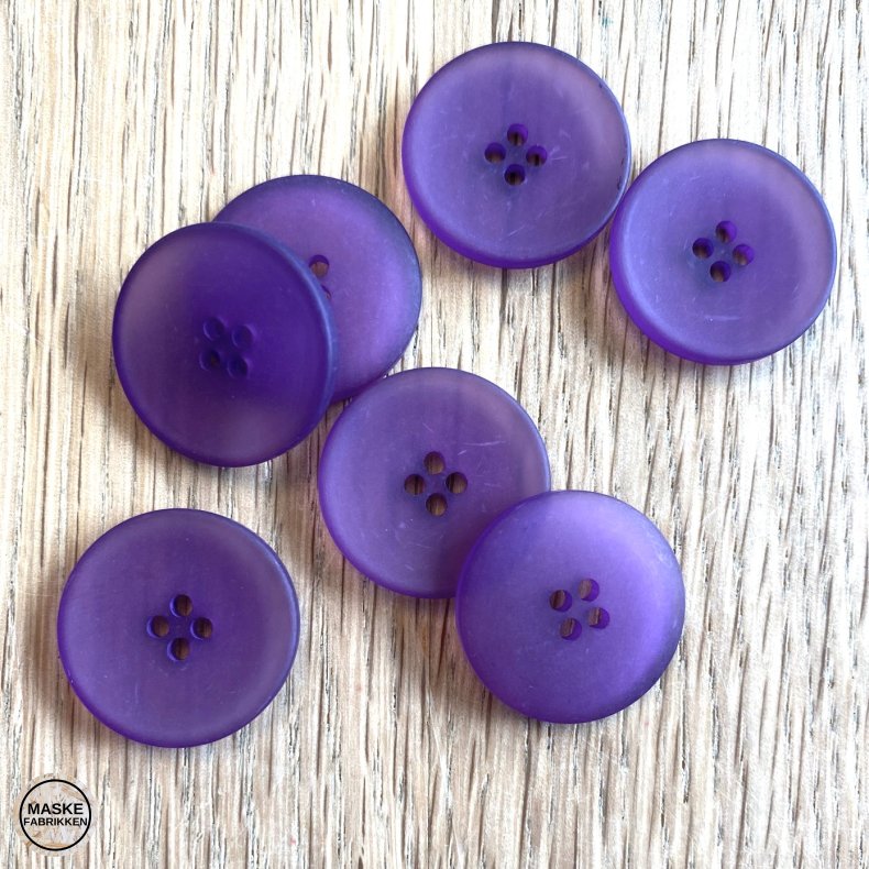 Lilla mat knap, 4-huls, 20 mm