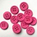 Pink mat knap, 4-huls, 20 mm