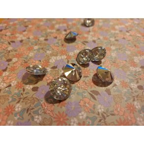 Klar Krystalknap m/kanal - 15 mm