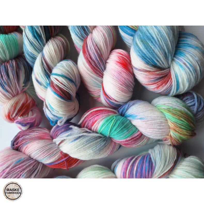 Maskefabrikkens Hndfarvede Garn - Rainbow Dancer