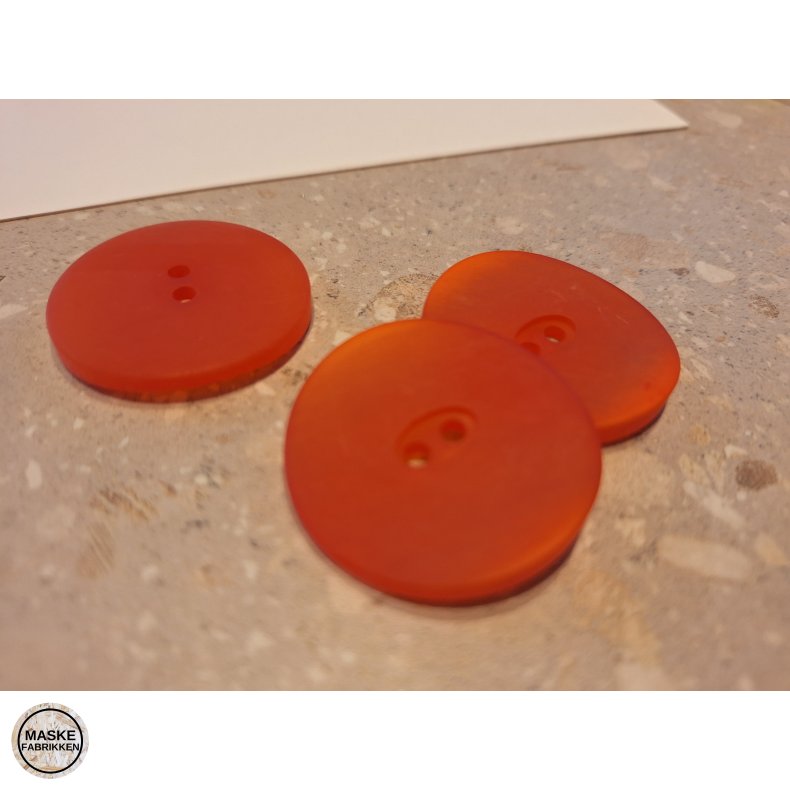 Orange knap 2-huls, 35 mm