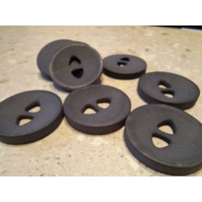 Gr� 2-huls knap � 31 mm