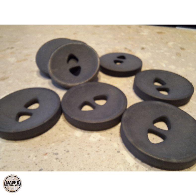 Gr� 2-huls knap � 31 mm