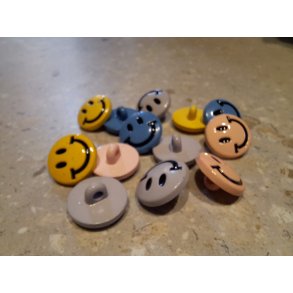 Smiley knap m/�je - 15 mm