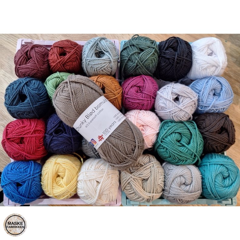 Hjertegarn - Chunky Bl�d Bomuld