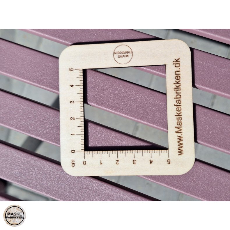 Strikkefasthedsramme Maskefabrikken - 5x5 cm