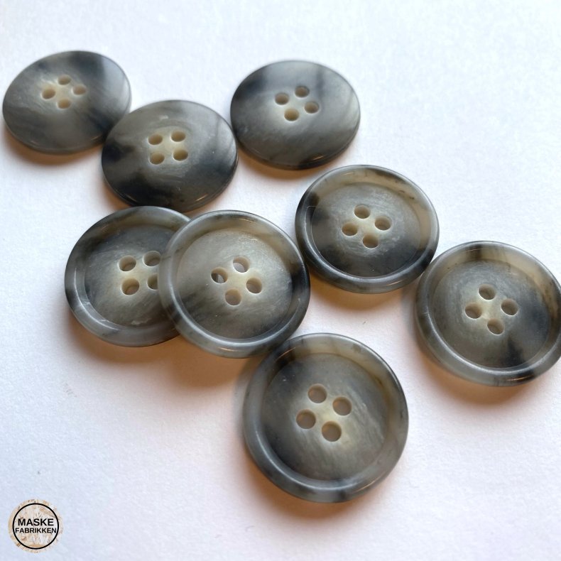Gr knap i hornlook, 20 mm