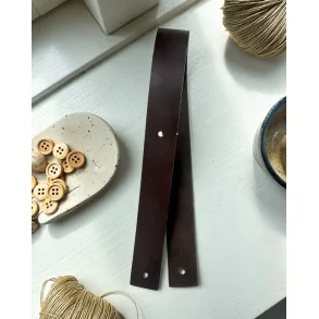 Lderrem til Juno Bag - Mrkebrun