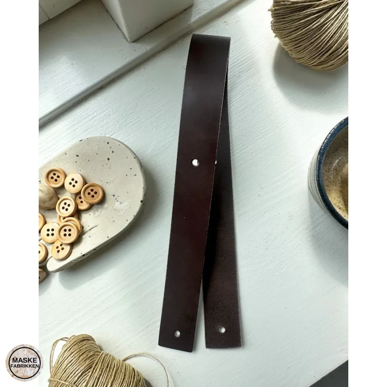 Lderrem til Juno Bag - Mrkebrun