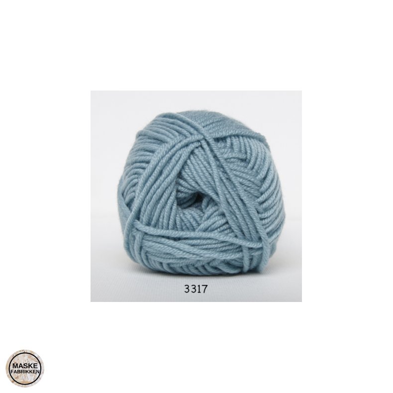Hjertegarn Extra fine Merino 120 3317 Aqua Blå