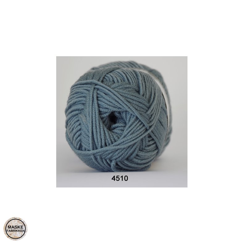 Hjertegarn Extra fine Merino 120 4510 Støvet Blå