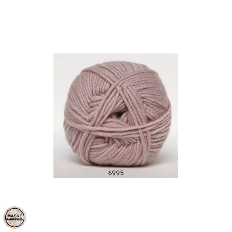 Hjertegarn Extra fine Merino 120 6995 Lys Rød