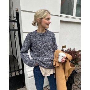 PetiteKnit - Melange Sweater, strikkeopskrift (papir)