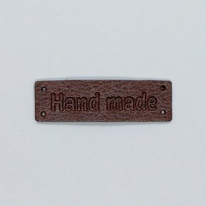 Hand made - label, mrkebrun