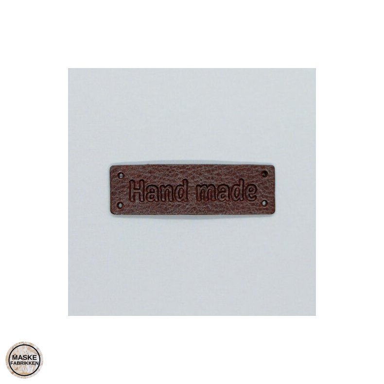 Hand made - label, mrkebrun