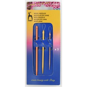 Pony Uldn�le - 3 stk farvede