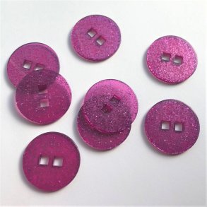 Lilla glimmerknap, 2 huls, 25 mm