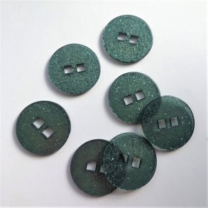 Mrkegrn glimmerknap, 2 huls, 25 mm