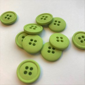 Lysegrn knap 4-huls, 15 mm