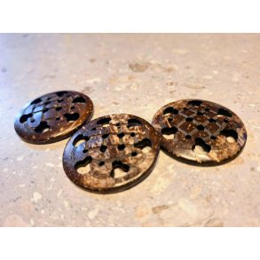 Knap med struktur, tr� - 40 mm