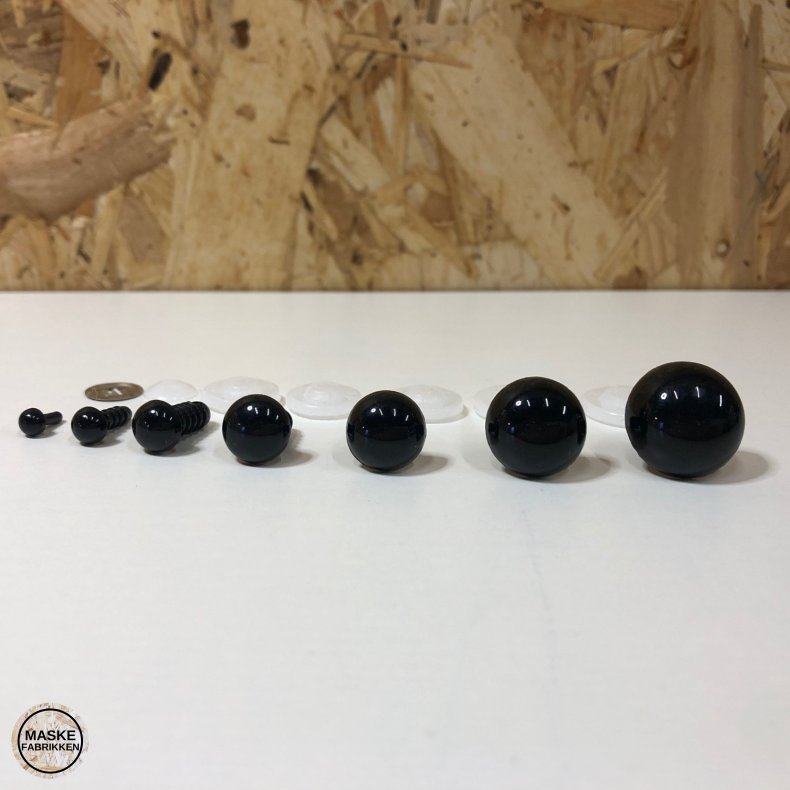 Bamsejne - sort, 1 st = 2 stk