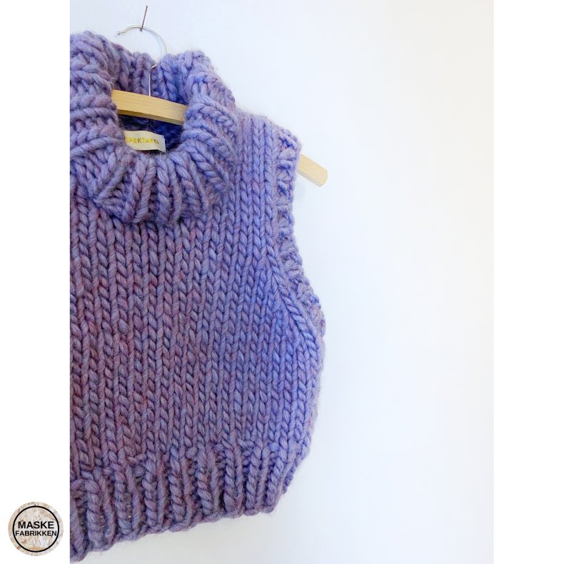 Drama Vest - strikkeopskrift p papir