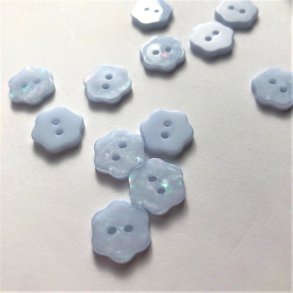 Duebl blomsterknap med perlemorslook, 12 mm