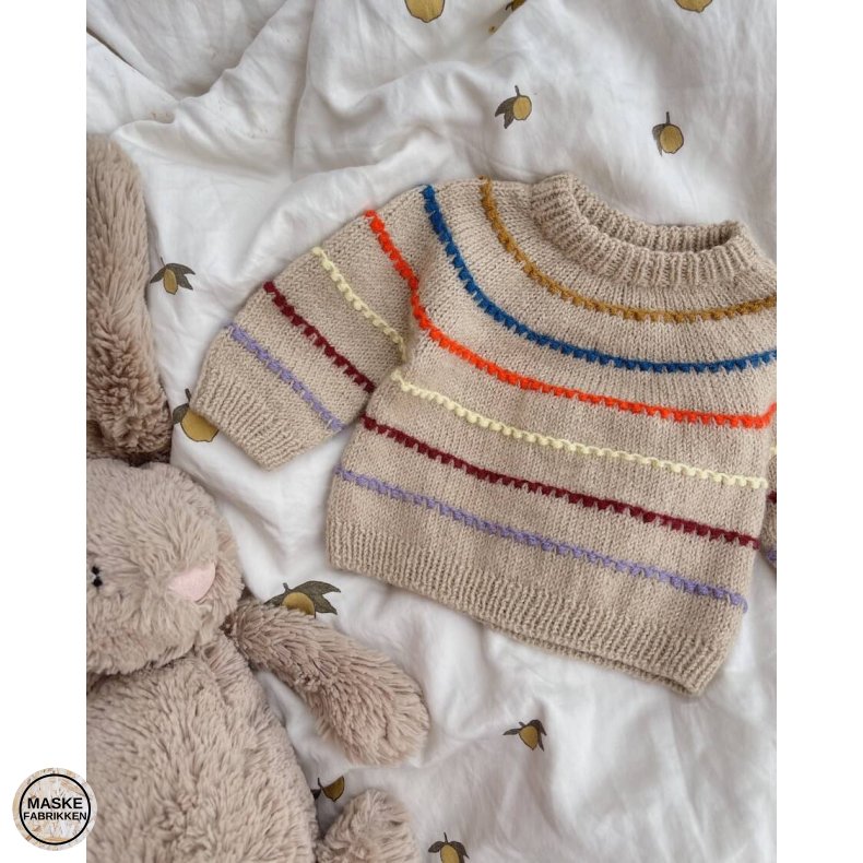 PetiteKnit - Festival Sweater Baby, strikkeopskrift (papir)