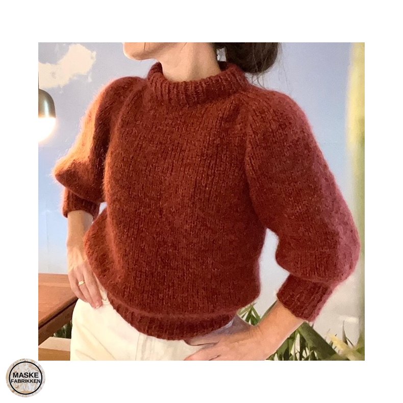 Trine Knitwear - Den Bl Fe Sweater, strikkeopskrift (PDF download)