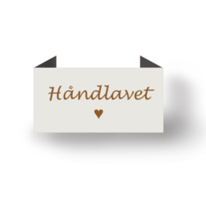 Hndlavet, hvid endebukket label