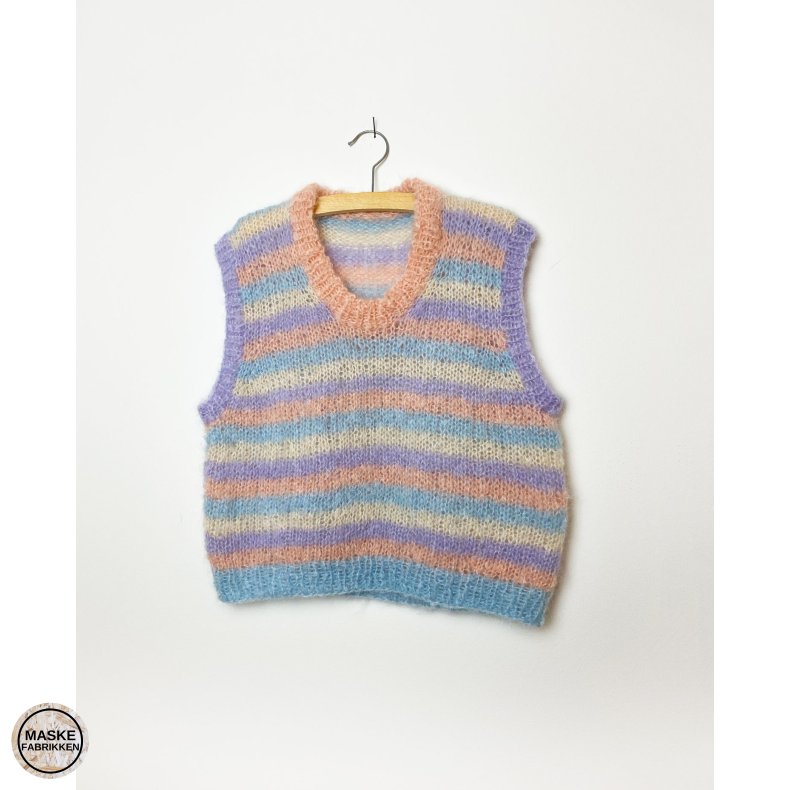 Marshmallow Vest - strikkeopskrift p papir