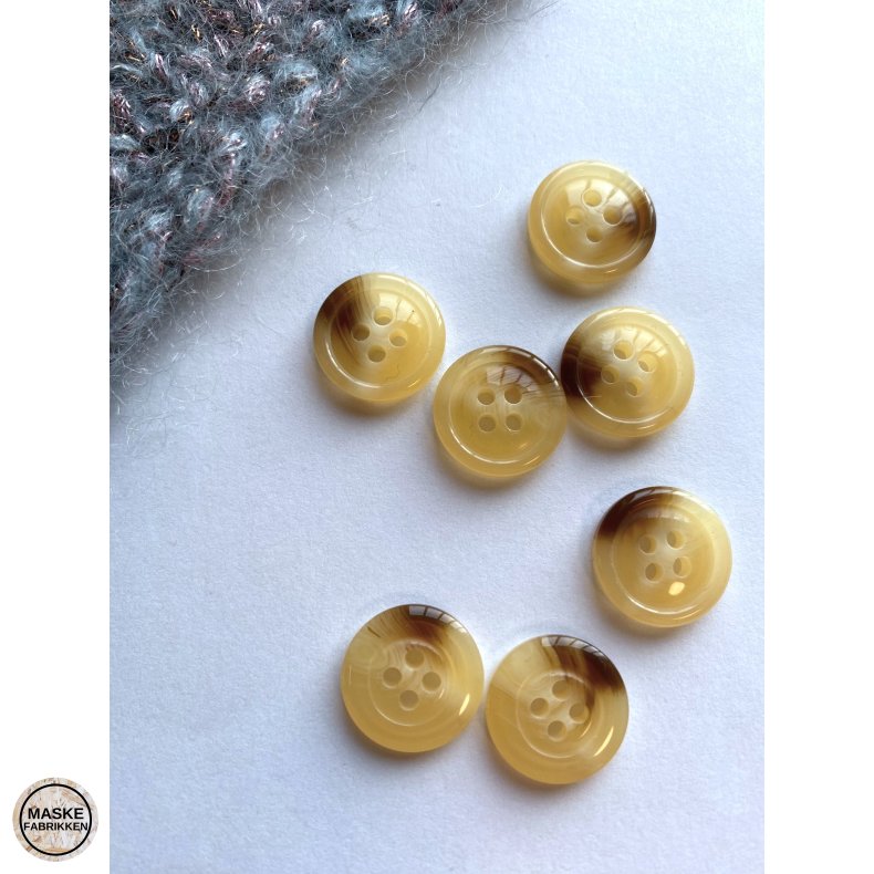 Lys, blank hornlook 15 mm, 4-huls knap