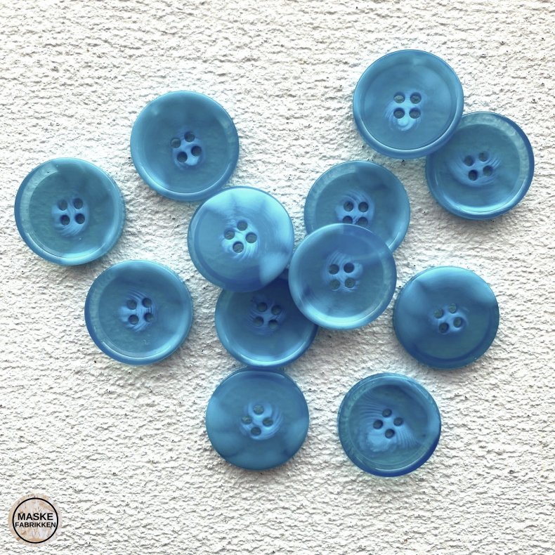 Semitransparent knap - bl, 25 mm