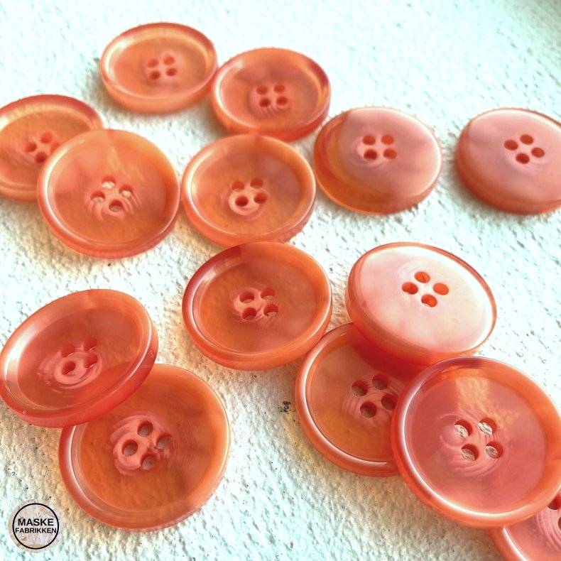 Semitransparent knap - lilla, 25 mm