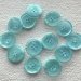 Semitransparent knap - turkis, 25 mm