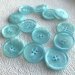 Semitransparent knap - turkis, 25 mm