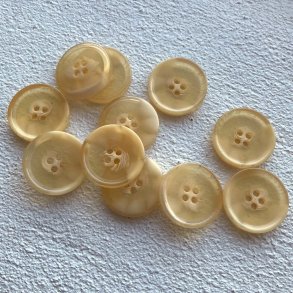 Semitransparent knap - varm gul, 25 mm