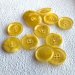 Semitransparent knap - gul, 25 mm