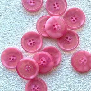 Semitransparent knap - lyserd, 25 mm