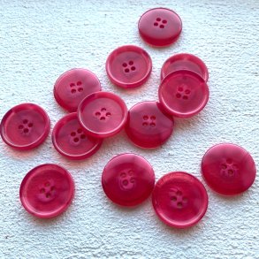 Semitransparent knap - pink, 25 mm