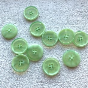 Semitransparent knap - lysegrn, 25 mm