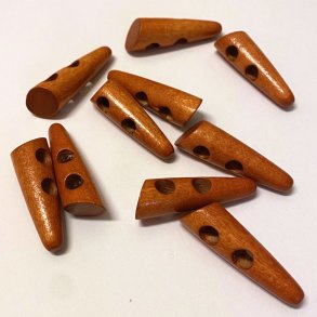 Duffelcoat knebler tr mellem, 5 cm