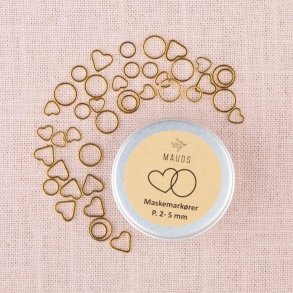 Maskemarkr med hjerter og rund - Lille