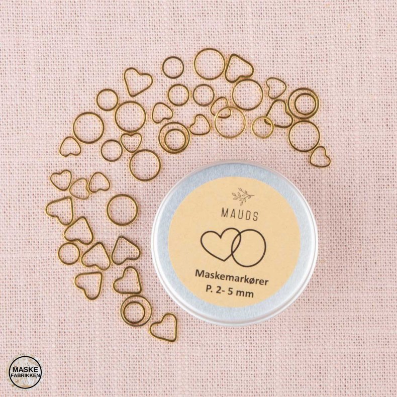 Maskemarkr med hjerter og rund - Lille
